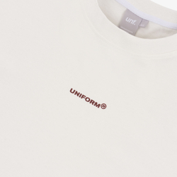 Футболка UNIFORM Heavy minilogo молочный/бордовый