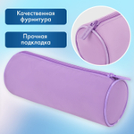 Пенал-тубус BRAUBERG с эффектом Soft Touch мягкий пастельно-пурпурный 22х8 см (2 штуки в упаковке)