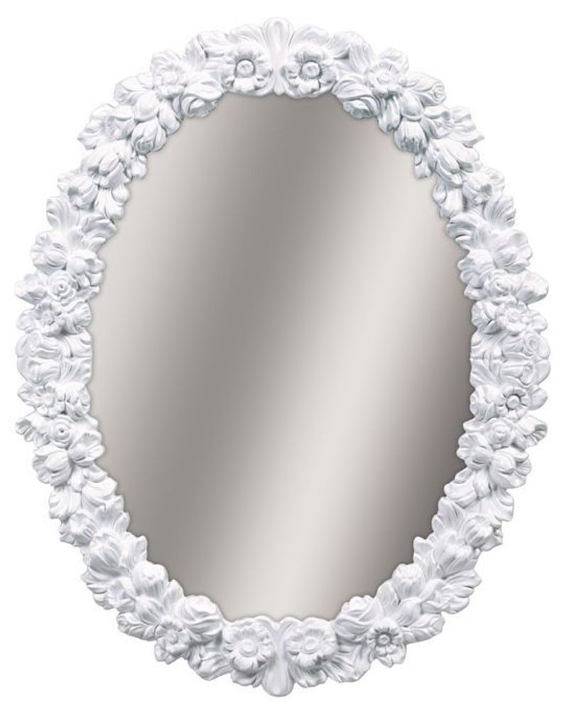 Зеркало ISABELLA овальное без фацета 740 арт. TS-0044-740-W белый глянец