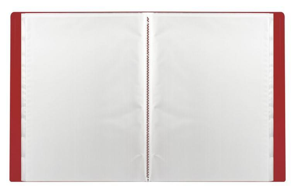 Папка с 30 вкладышами 0,5мм красная "Office" (BRAUBERG)