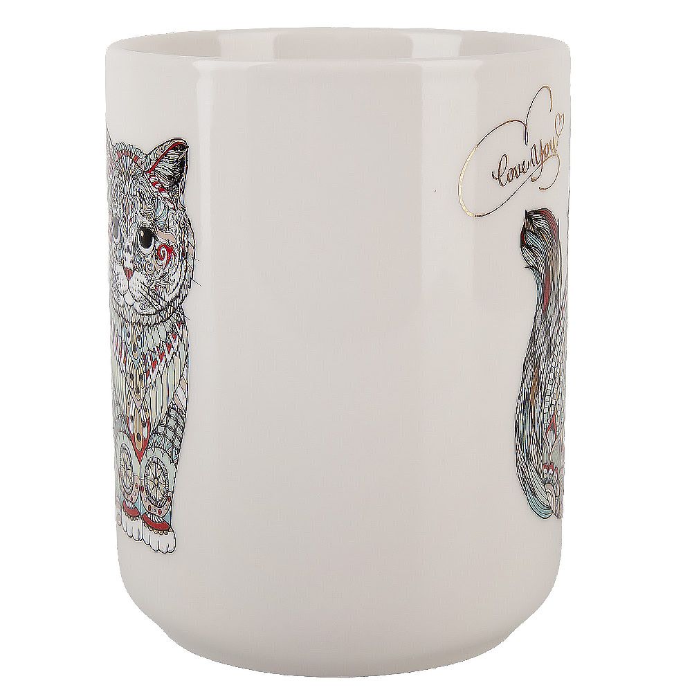 Кружка "Kitty" v=380мл (фарфор) (картонная цветная лента)