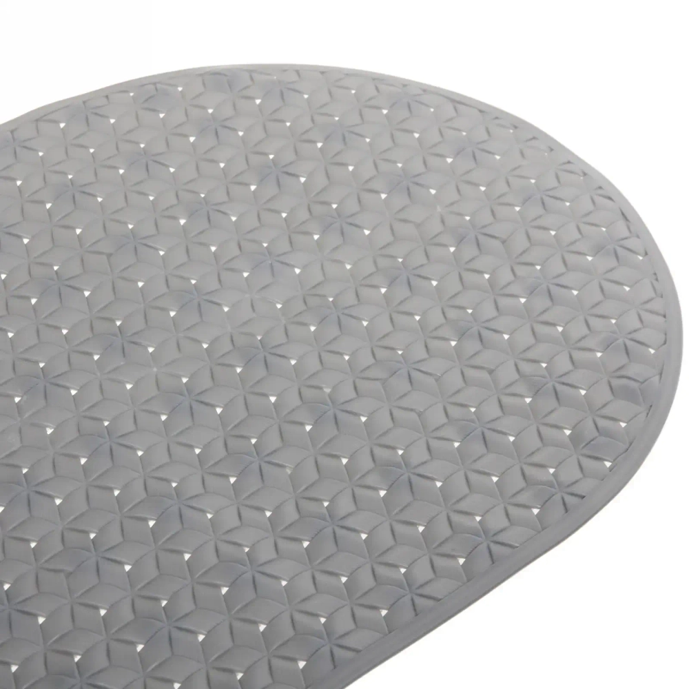 Коврик в ванну Селфи 68х38 ПВХ Элегия серый