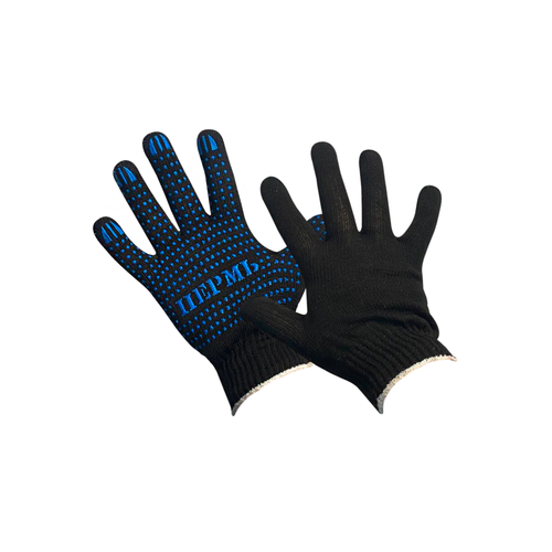 Перчатка х/б с ПВХ 4-нитка черн/500