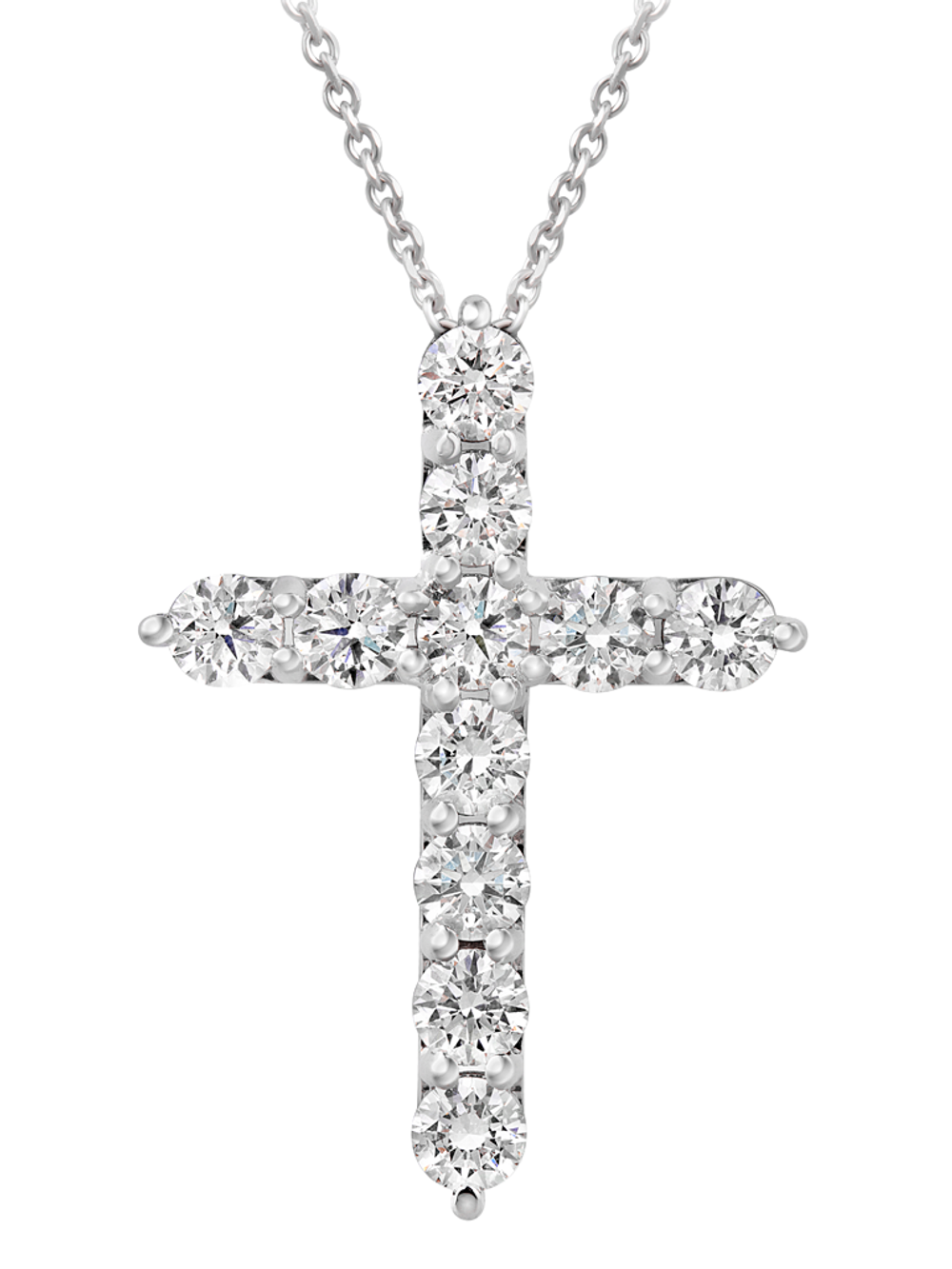Колье-крест с бриллиантами массой 0.3 ct
