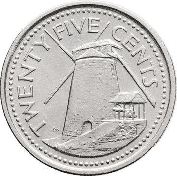 25 центов 2009 Барбадос