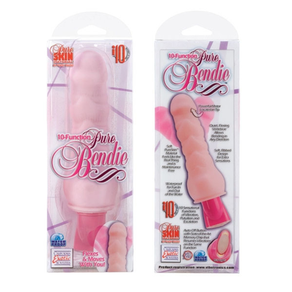 Розовый нежный вибромассажер Pure Bendies