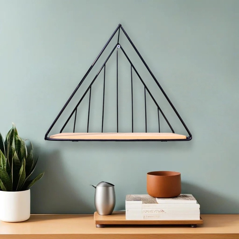 Полка подвесная «ЛОФТ ИДЕЯ», треугольник, цвет черный, 22*25*10см (лейбл Селфи)