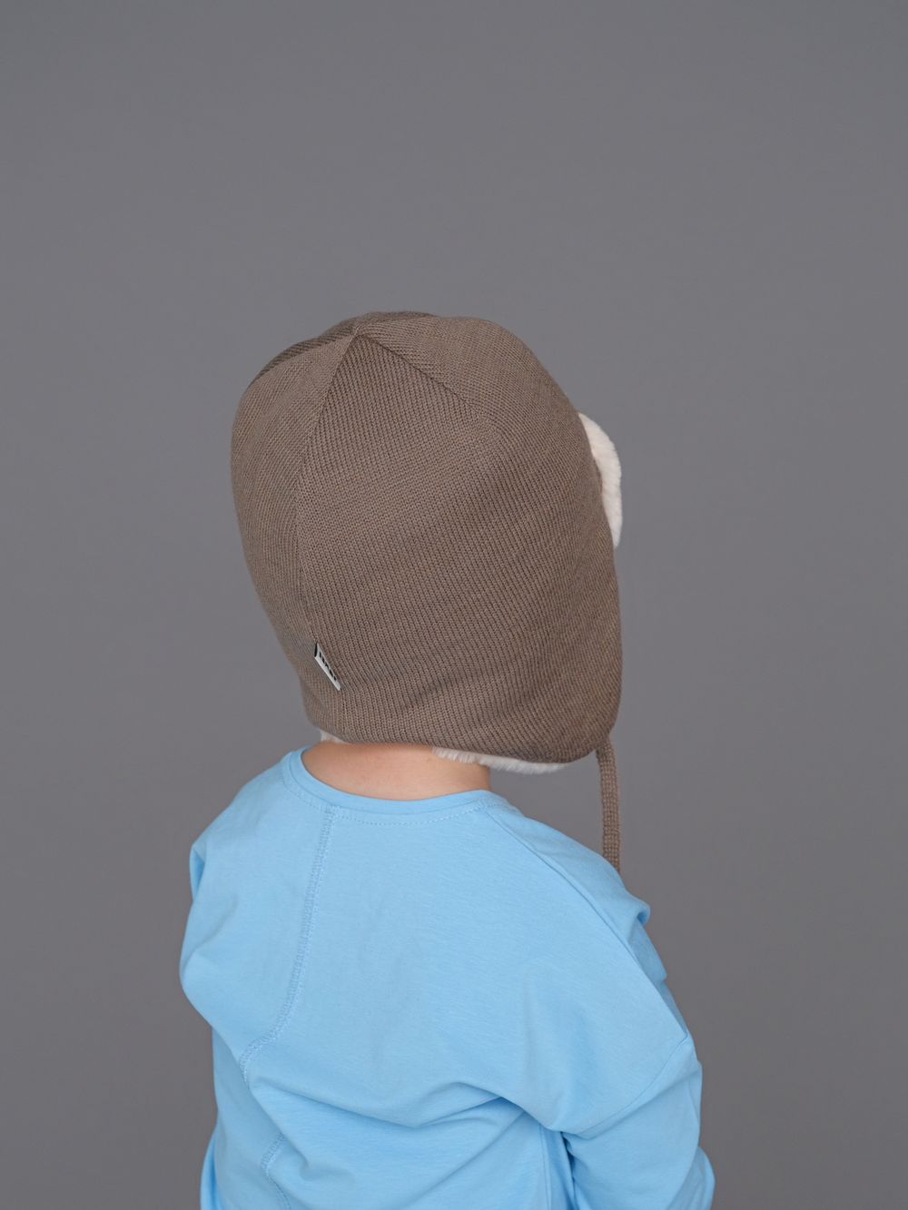 Шапка зимняя вязаная (Кофе с молоком) ТОКИ