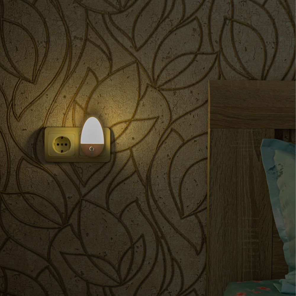 DTL-303-Овал-White-3LED-0.5W Светильник-ночник. Блистерная упаковка.