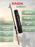Спиннинг телескопический Kaida Gallant тест 7-28 гр длина 210 см