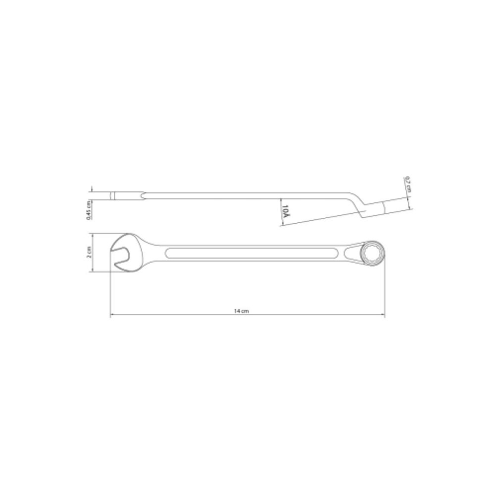 Набор ключей комбинированных Tramontina 41128/299 5 штук размеры: 8, 10, 12, 13, 14 мм