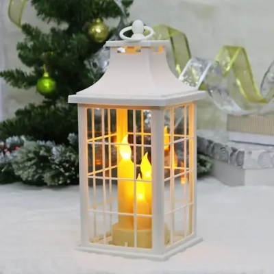 Сувенир с подсветкой «Огонек» 13*13*31 см (работает от 3*ААА), Белый