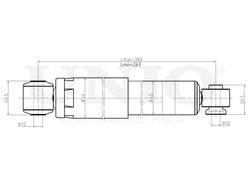 Амортизатор газовый задней подвески UNIO SAB-10727