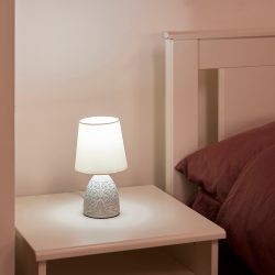 UML-B301 E14 LIGHT GREY Светильник настольный декоративный под лампу Е14. 40W. Механический выключатель. Светло-серый. ТМ Uniel