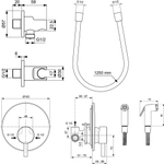 Промо-комплект душевая система CERATHERM T25 A7629AA