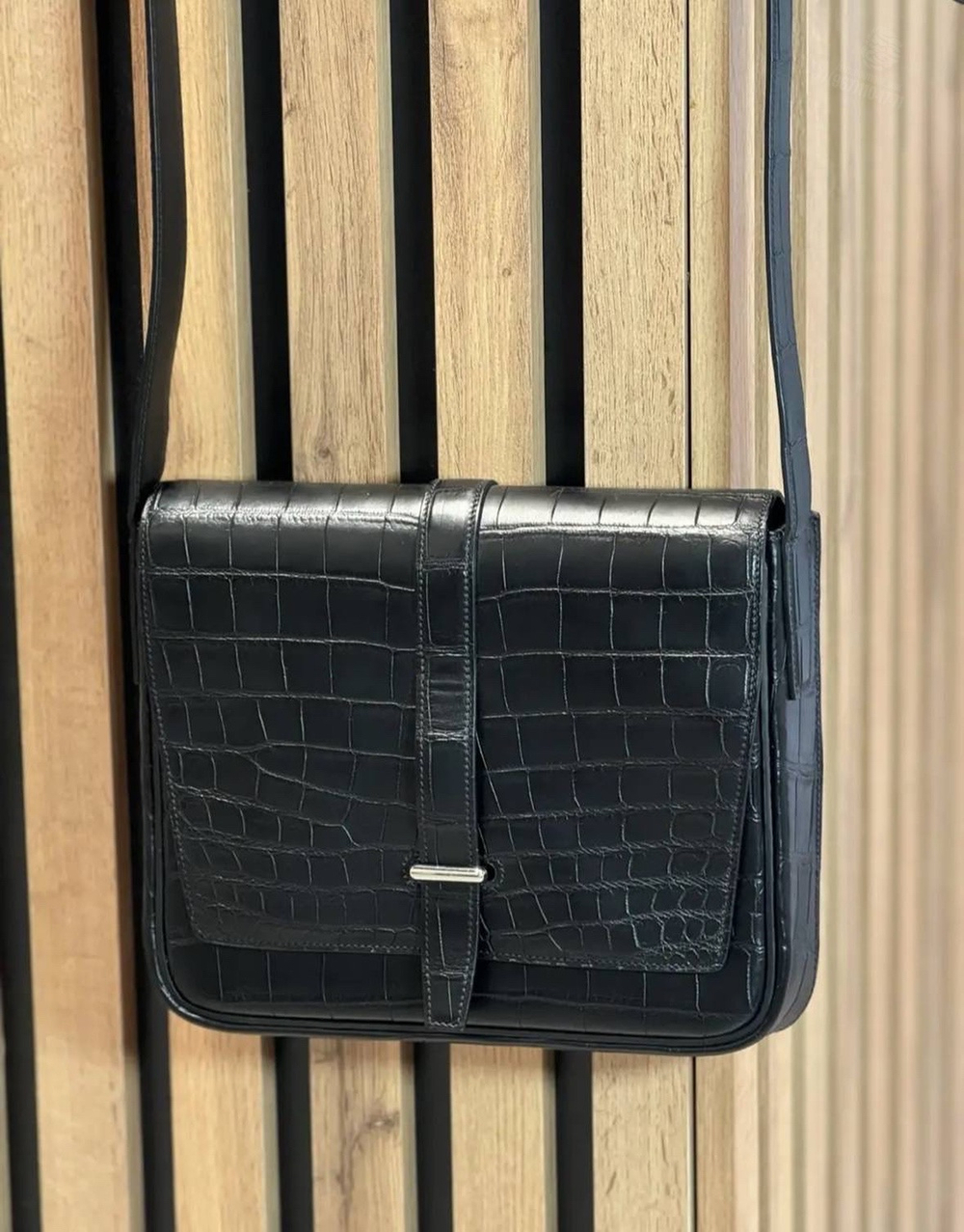 Сумка через плечо Hermes Steve Light Junior из кожи крокодила