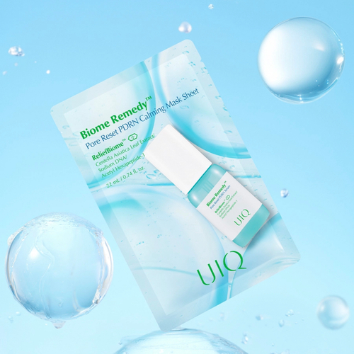 UIQ Biome Remedy Pore Reset PDRN Calming Mask Sheet Охлаждающая маска с ПДРН для сужения пор 22мл 1шт