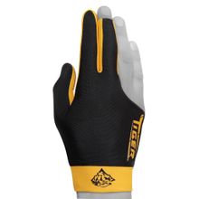 Перчатка Tiger Professional Billiard Glove черная/желтая правая L