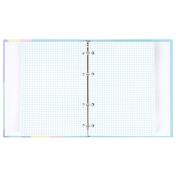 Тетрадь на кольцах А5 175х215мм, 120л, твердый картон, клетка, BRAUBERG, кросс-серия PASTEL, 405198