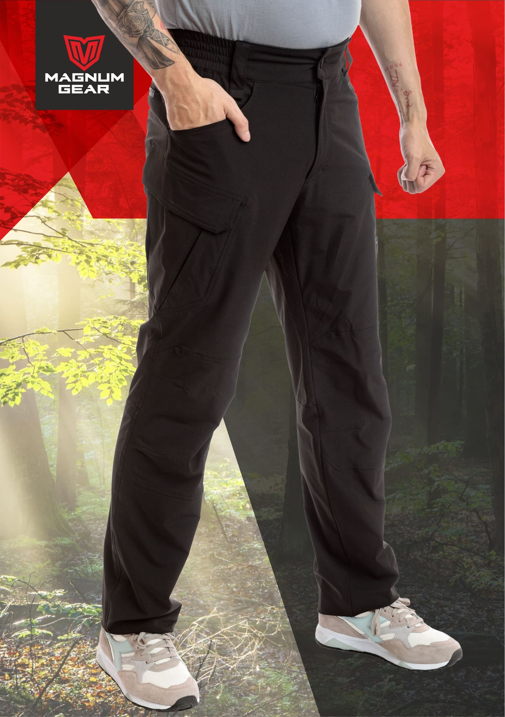Брюки МАГНУМ TREK FLEX черный