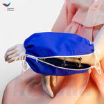 Чехол с открытой кистью на аппарат Илизарова. Ткань Сорочка. Цвет изделия - василек, молния белая. Размер PPO 9