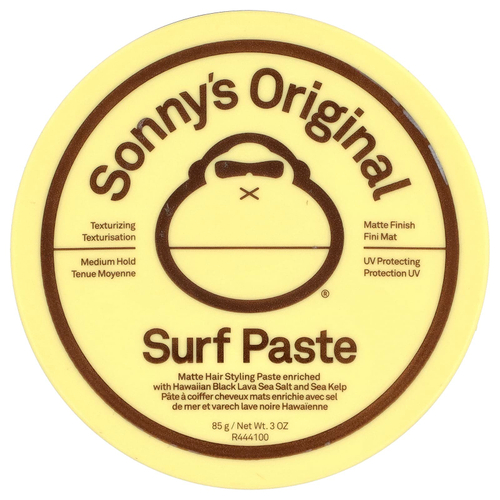 Sun Bum, Sonny's Original Surf Paste, матовая паста для укладки волос, средней фиксации, 85 г (3 унции)