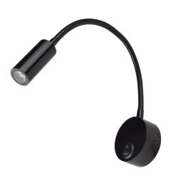 ULT-F21-3W-4000K IP20 BLACK Светильник светодиодный настенный гибкий для интерьерного освещения. 85-265В. Белый свет 4000К. Черный. TM Uniel