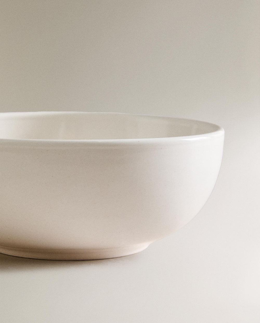 Zara Home миска из каменной керамики, цвет белый, 14.2 см