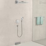 Шланговое подсоединение Hansgrohe Fixfit Square 26455670 с клапаном обратного тока черное