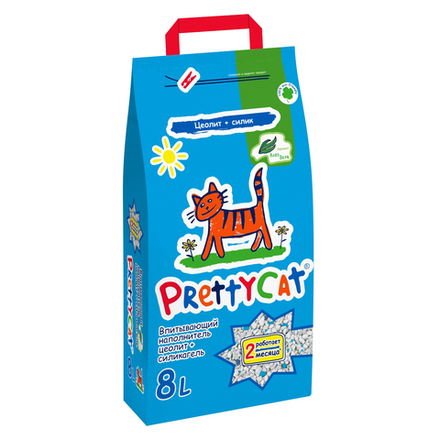 Наполнитель PrettyCat впитывающий глиняный Naturel с ароматом алоэ 4 кг (8 л)