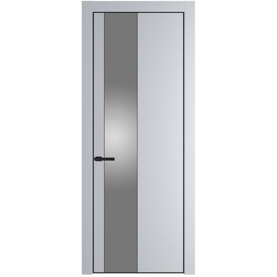 Profil Doors 19PA лайт грей профиль чёрный матовый стекло серебро матлак