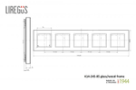 Рамка Пятиместная Сталь (Универсальный Монтаж) LIREGUS EPSILON