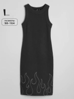 Трикотажное платье для девочки в сад