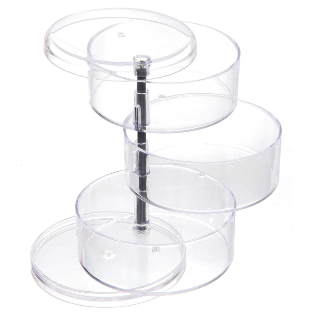 Органайзер для хранения «МАРЦИПАН», прозрачный, три отделения, 10.5*13см (упаковка коробка)