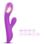 Вибратор Useeker USK-V06 PU с клитор. стим-ей и с эф-ом подогрева Spark Silicone+ABS аккум.224*42*65