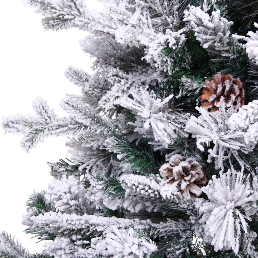 Елка «Заснеженная принцесса» 150 см, ПВХ, леска, резина с белым напылением (559 веток)