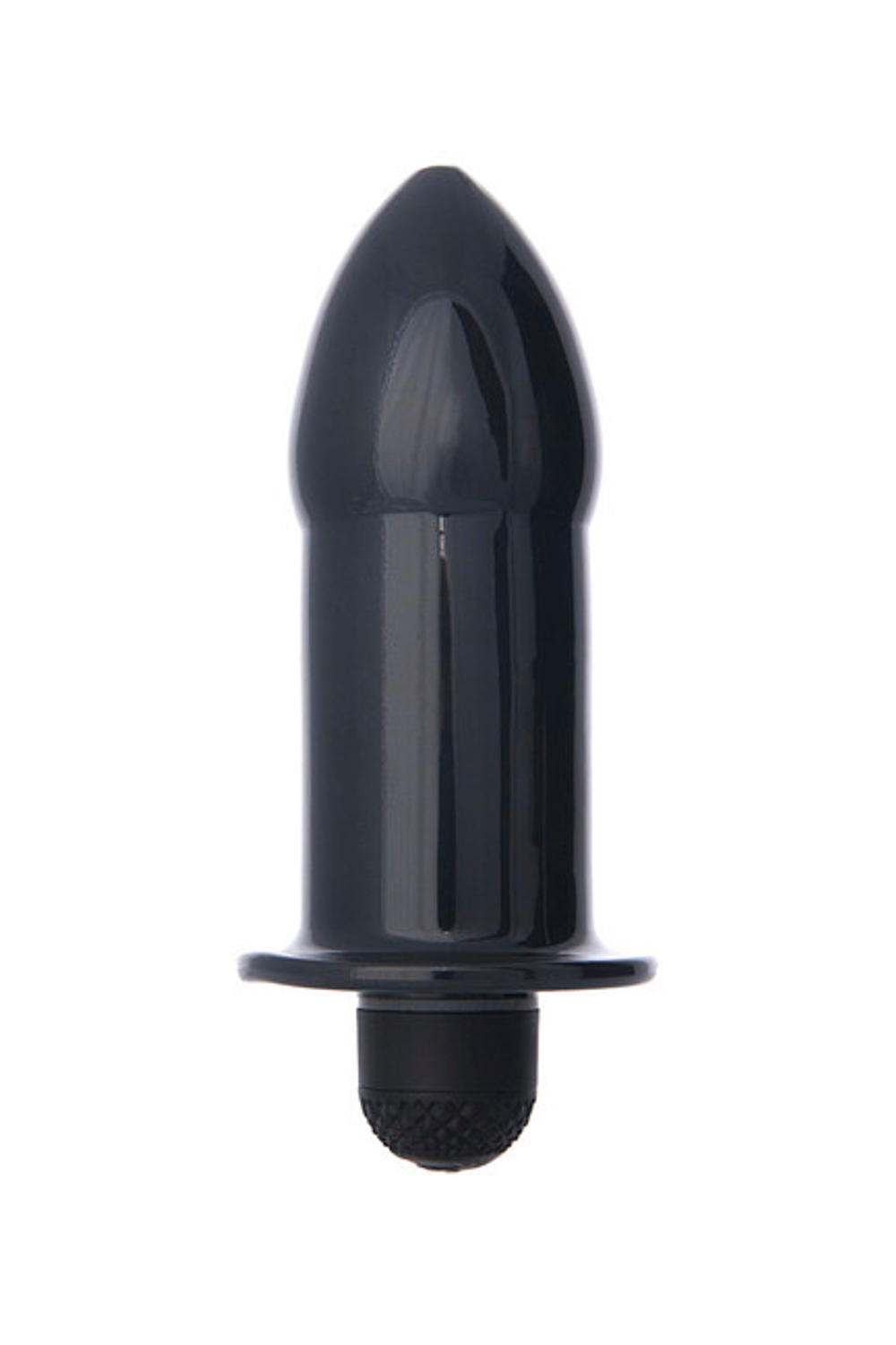 Большая анальная вибровтулка Black & Red (Цвет: черный)