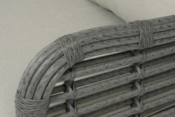 "Ницца" диван из искусственного ротанга трехместный, цвет серый