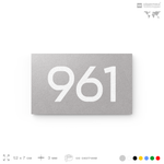 Номер на дверь 961, табличка на дверь для офиса, квартиры, кабинета, аудитории, склада, серая 120х70 мм, Айдентика Технолоджи