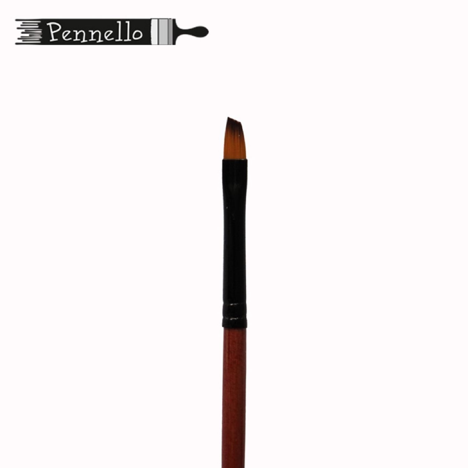 кисть Pennello жесткая синтетика скошеннаяя №4, короткая ручка