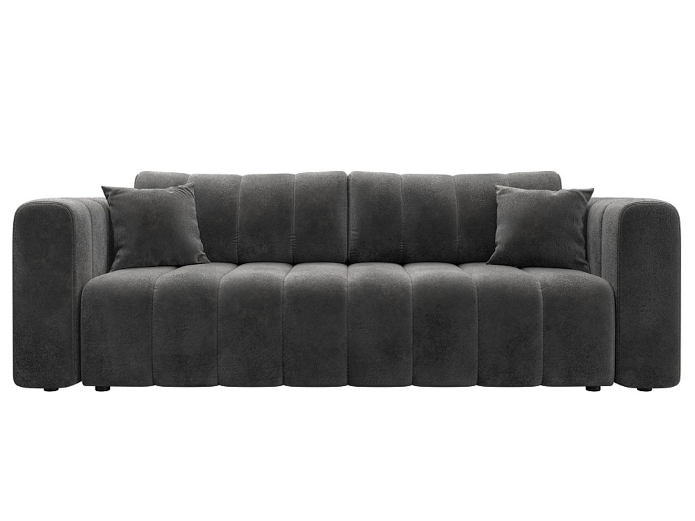 Диван прямой Лига-062 НПБ ВЕЛЮР TOWER 10 серый