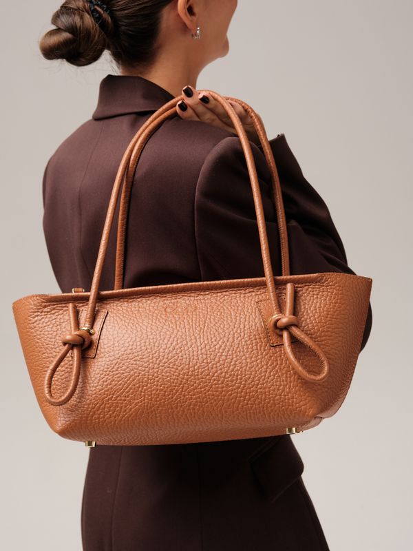 Кожаная сумка DBR 31340 коричневый камень