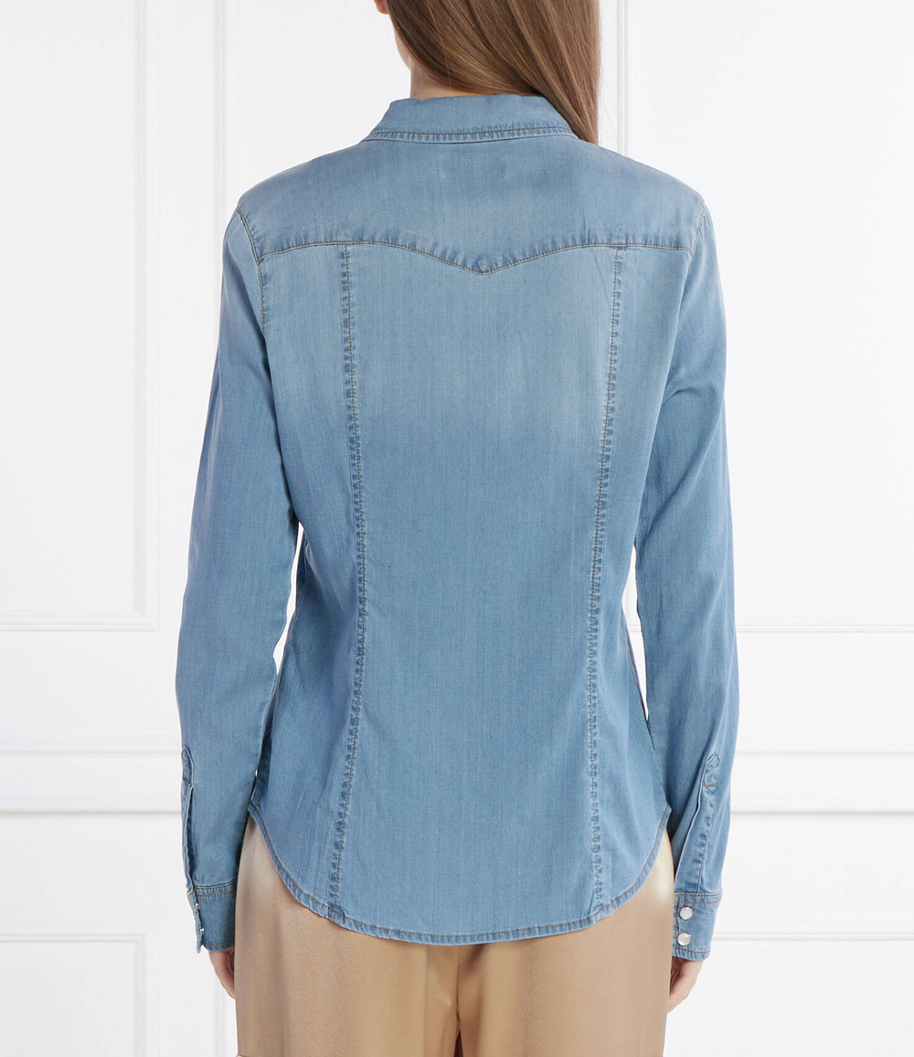 Джинсовая рубашка GUESS - голубой(W2GH75 D4NA1)