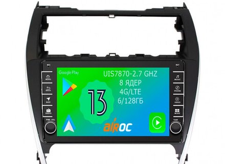 Магнитола для Toyota Camry 2011-2014 (USA) - Airoc AB-1118U (кнопки и крутилки), Android 13, TS20, 6/128Гб, SIM-слот, CarPlay