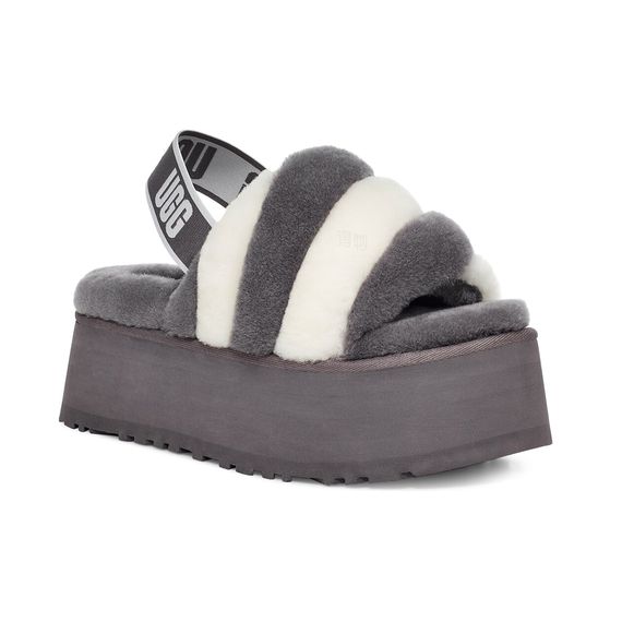 Ugg Disco Stripe Slide 'Gray White'
