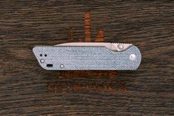 Нож складной QSP Parrot V2, клинок 80мм, сталь D2, рукоять микарта серая