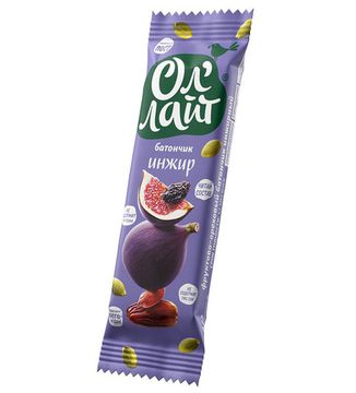 Батончик фруктово-ореховый "Ол`лайт" Инжирный, 30г. (шоубокс 25шт)