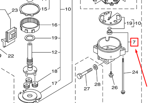 67F-81820-00-00 REAR BRACKET, STARTER