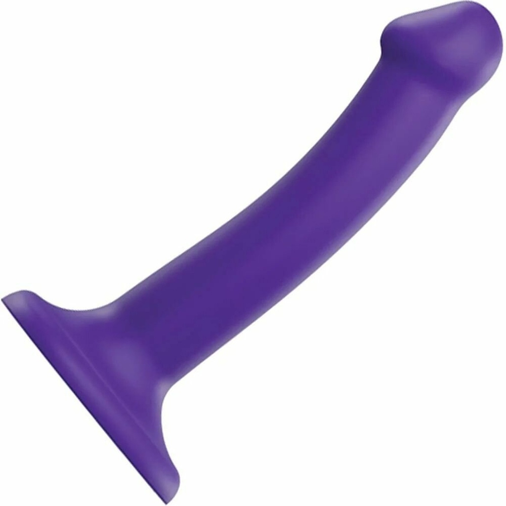 Фиолетовый фаллоимитатор-насадка Strap-On-Me Dildo Dual Density size S - 17 см. (Цвет: фиолетовый)
