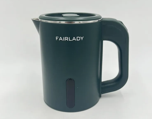 Зеленый / Мини чайник электрический дорожный электрочайник для офиса 0,8 л зеленый с чашками в комплекте